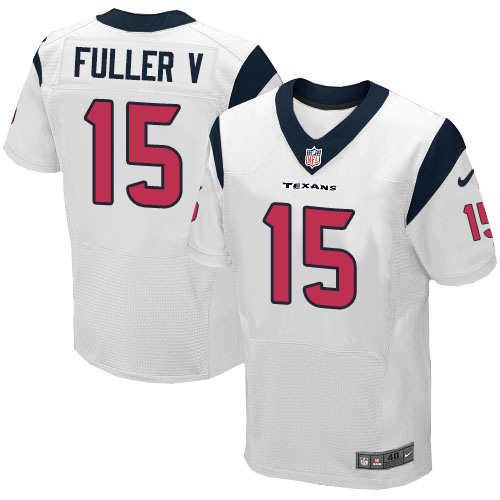 Men's Elite Will Fuller V Nike Jersey White Road - #15 NFL Houston Texans